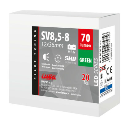 ΛΑΜΠΑΚΙ ΠΛΑΦΟΝΙΕΡΑΣ 9>32V SV28,5-8 2SMDx1CHIP LED 70lm CAN-BUS 12x36mm ΠΡΑΣΙΝΟ ΚΟΥΤΙ LAMPA - 20 ΤΕΜ.