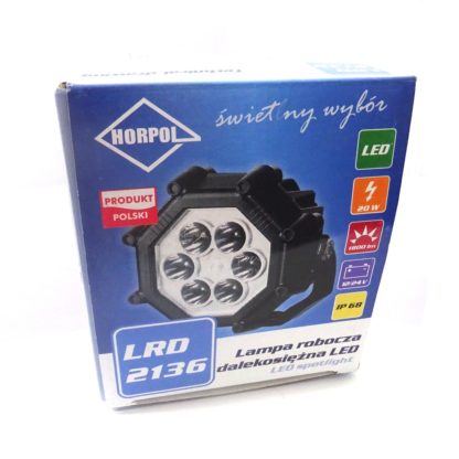 ΠΡΟΒΟΛΕΑΣ ΕΡΓΑΣΙΑΣ (ΣΠΟΤ) 12/24V HOR73 20W 1800lm 6LED 8ΓΩΝΟΣ 107x81mm