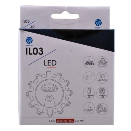 ΦΩΣ ΑΣΦΑΛΕΙΑΣ ΕΚΤΑΚΤΗΣ ΑΝΑΓΚΗΣ 100x100x35mm ΜΕ 15LED (3 ΛΕΥΚΟ +12 ΠΟΡΤΟΚΑΛΙ) 5 ΧΡΗΣΕΩΝ 1ΤΕΜ. M-TECH