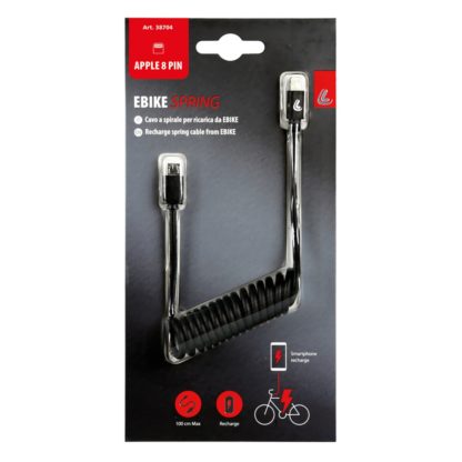 ΚΑΛΩΔΙΟ ΦΟΡΤΙΣΗΣ ΚΙΝΗΤΟΥ E-BIKE SPRING MICRO USB- APPLE 8 PIN ΣΠΙΡΑΛ 25-100cm