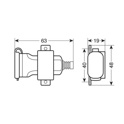 Φορτιστής USB 12/24V 2,4A με καλώδιο 150cm για φόρτιση συσκευών 2400mA αδιάβροχος