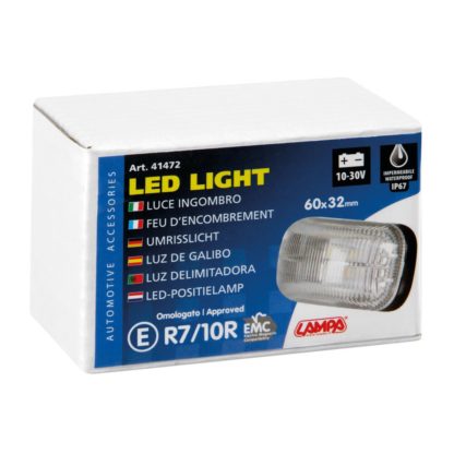 ΦΩΣ ΟΓΚΟΥ 10-30V ΜΕ 4 LED ΛΕΥΚΟ 60x32x25mm 1ΤΕΜ.