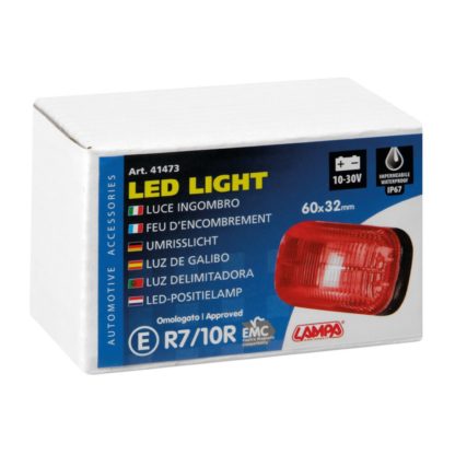 ΦΩΣ ΟΓΚΟΥ 10-30V ΜΕ 4 LED ΚΟΚΚΙΝΟ 60x32x25mm 1ΤΕΜ.