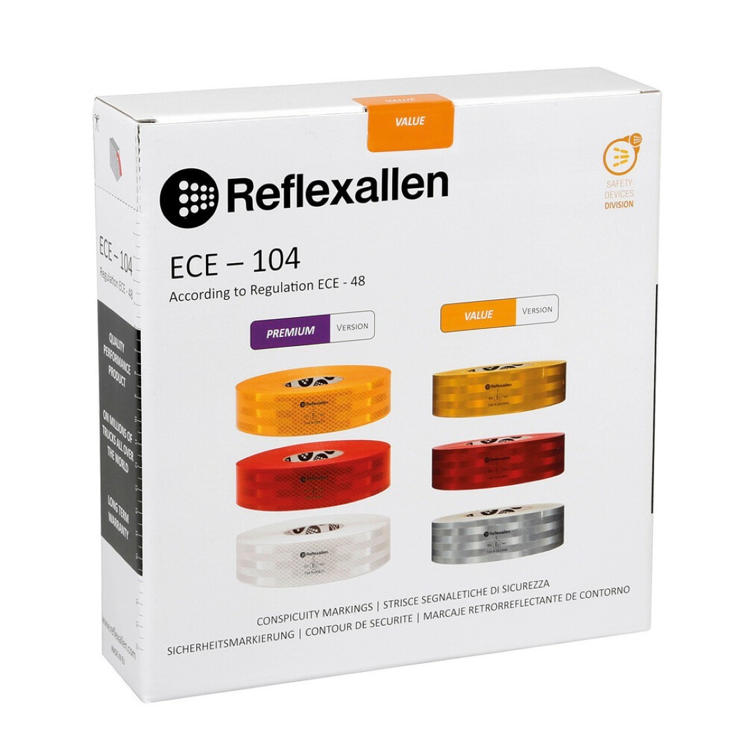 ΤΑΙΝΙΑ ΑΝΑΚΛΑΣΤΙΚΗ ΑΣΠΡΗ ΑΥΤΟΚΟΛΛΗΤΗ ΔΙΑΚΕΚΟΜΜΕΝΗ REFLEXALLEN VALUE VERSION 50mmX12,5m