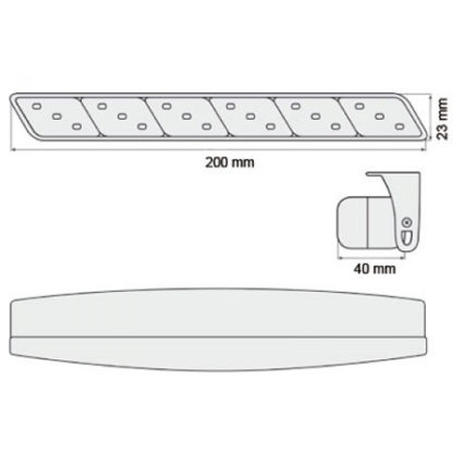 ΠΡΟΣΘΕΤΟ DAYLINE 18LED ΜΑΥΡΟ