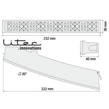 ΠΡΟΣΘΕΤΟ DAYLINE 20LED ΜΑΥΡΟ (Litec)