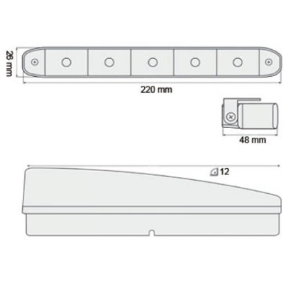 ΠΡΟΣΘΕΤΟ DAYLINE 5LED ΜΑΥΡΟ