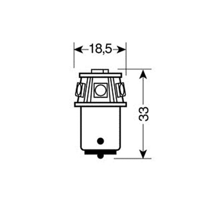 ΛΑΜΠΑΚΙ P21W 12V BA15s HYPER-LED18