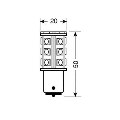 ΛΑΜΠΑΚΙ P21/5W 12V BAY15d HYPER-LED 81