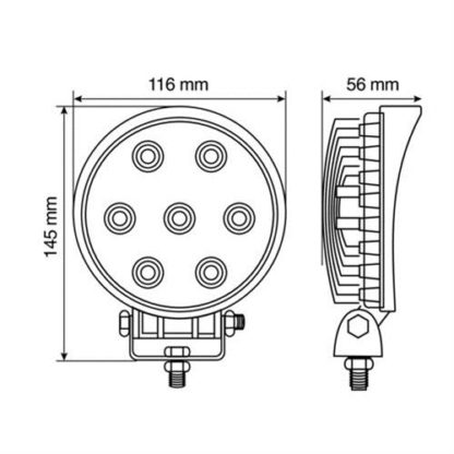 ΠΡΟΒΟΛΕΑΣ ΕΡΓΑΣΙΑΣ WL-1 21W 1400LMS 10/30V ΜΕ 7 LED 10-30V 6.000K (116x145x56mm) ΦΩΣ ΔΙΑΘΛΑΣΗΣ - 1ΤΕΜ.