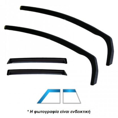 HONDA CIVIC 5D 2006-2012 HTB ΣΕΤ ΑΝΕΜΟΘΡΑΥΣΤΕΣ ΑΥΤΟΚΙΝΗΤΟΥ ΑΠΟ ΕΥΚΑΜΠΤΟ ΦΙΜΕ ΠΛΑΣΤΙΚΟ HEKO - 4 ΤΕΜ.