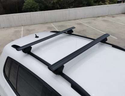 Μπάρες οροφής - για ενσωματωμένες παράλληλες μπάρες , 120 cm με κλειδί, μαύρο χρώμα - σετ 2τμχ.