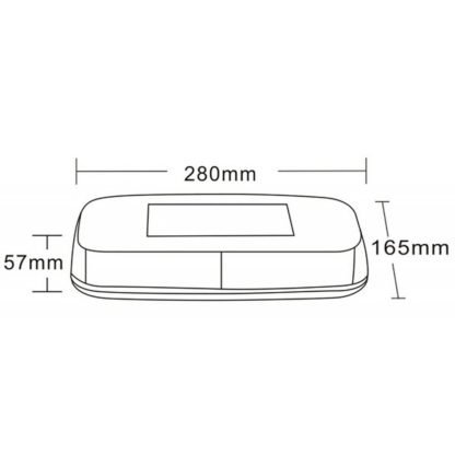 ΣΤΡΟΜΠΟ 12/24V 28x16,5x5,7cm ΠΟΡΤΟΚΑΛΙ 30LED 55W R65 R10 ΜΕ ΜΑΓΝΗΤΗ /ΒΙΔΕΣ AMiO - 1 ΤΕΜ.