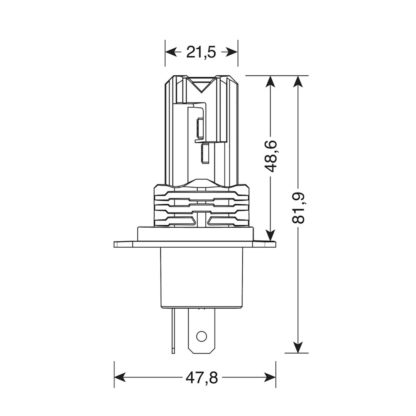 H4 HALO KILLER P43t 9-32V -20W - 6500K - 3200lm HALO LED KIT SERIES 10 (12 LED ZES CHIPS) - 2 ΤΕΜ.