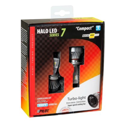 H7 9-32V 6.500K 6.000lm 72W PX26d HALO LED SERIE 7 COMPACT 8LED CREE 2ΤΕΜ. LED KIT