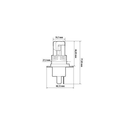 ΛΑΜΠΑ LED H4 12V 6.500K P43t ΘΕΡΜΟ 2.000lm/2.400lm+ΨΥΧΡΟ1.500/2.000lm 25W HALO LED QUICK FIT ALIEN SERIES LAMPA - 1 ΤΕΜ.