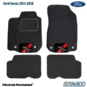 Ford Focus 2011-2018 Μαρκέ Πατάκια Αυτοκινήτου μοκέτα Eco-Line 4τμχ της Cardex