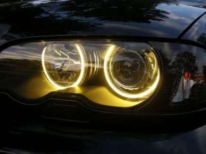 Δαχτυλίδια angel eyes για BMW E46 coupe (1998-2003) / BMW E46 Sedan, Combi (1998-2005) - κίτρινο χρώμα