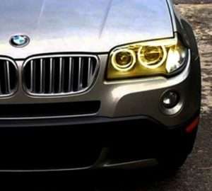 Δαχτυλίδια angel eyes για  BMW X3 (2004-2007) – κίτρινα