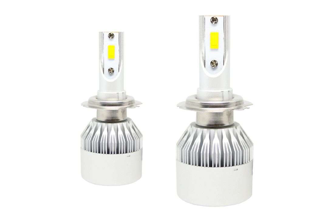 Led λάμπες Η7 για μεσαία ή μεγάλα φώτα 7600 lumen , 36 Watt - COB 6000K - 2τμχ.
