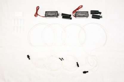 Δαχτυλίδια angel eyes για BMW E46 coupe (1998-2003) / BMW E46 Sedan, Combi (1998-2005) με 4 μεγάλα δαχτυλίδια 144mm - Λευκό χρώμα