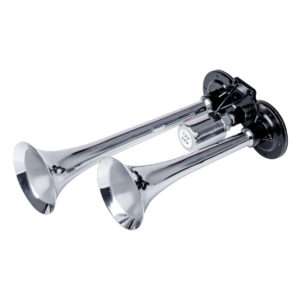 ΚΟΡΝΑ ΠΝΕΥΜΑΤΙΚΗ 12/24V 118db ΔΙΠΛΗ 2 ΤΟΝΩΝ ΧΡΩΜΙΟ ΑΜΙΟ – 1 ΤΕΜ.