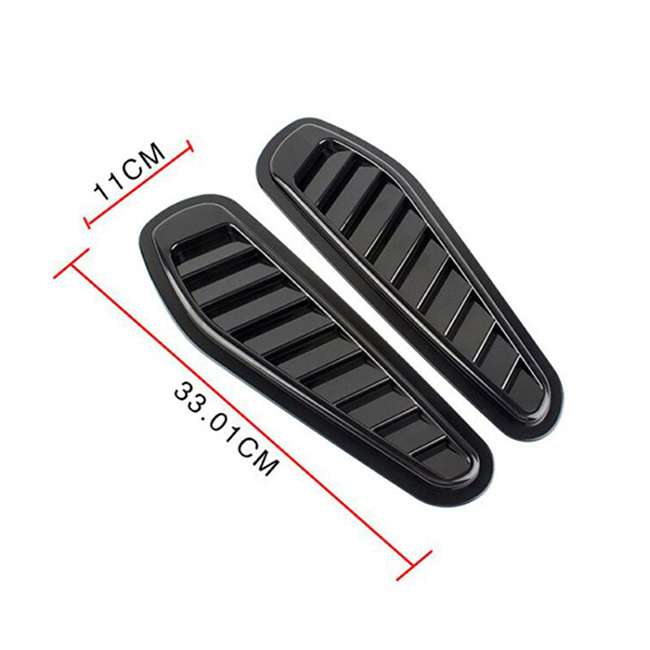Αεραγωγοί Καπό Αυτοκόλλητοι Universal Τύπου Bmw GTR Μαύροι 33x11x1.5cm 2 Τεμάχια