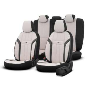 ΚΑΛΥΜΜΑΤΑ ΚΑΘΙΣΜΑΤΩΝ OTOM SWAN 503 BEIGE ΜΑΥΡΟ/ΜΠΕΖ ΛΙΝΟ & ΔΕΡΜΑΤΙΝΗ SETΑΜΙΟ – 1 σετ.
