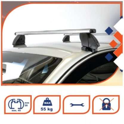 KIT ΜΕ ΜΠΑΡΕΣ ΟΡΟΦΗΣ ΓΙΑ NISSAN NV200 / EVALIA 2009+ ΑΛΟΥΜΙΝΙΟΥ K39 (BAP130-KFP02)