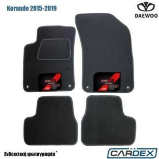 Daewoo Korando 2015-2019 Μαρκέ Πατάκια Αυτοκινήτου μοκέτα Eco-Line 4τμχ της Cardex