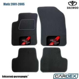 Daewoo Matiz 2001-2005 Μαρκέ Πατάκια Αυτοκινήτου μοκέτα Eco-Line 4τμχ της Cardex