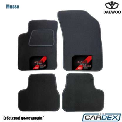 Daewoo Musso Μαρκέ Πατάκια Αυτοκινήτου μοκέτα Eco-Line 4τμχ της Cardex