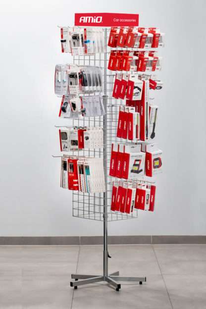 STAND ΜΕΤΑΛΛΙΚΟ ΜΕ ΠΛΕΓΜΑ 4 ΟΨΕΩN ΚΑΙ ΡΟΔΑΚΙΑ 175x31cm AMIO - 1 Τεμ.