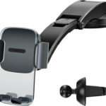 Baseus Βάση Κινητού Αυτοκινήτου 2in1 με Ρυθμιζόμενα Άγκιστρα (SUYK00001) Μαύρη