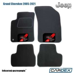 Jeep Grand Cherokee 2005-2021 Μαρκέ Πατάκια Αυτοκινήτου μοκέτα Eco-Line 4τμχ της Cardex