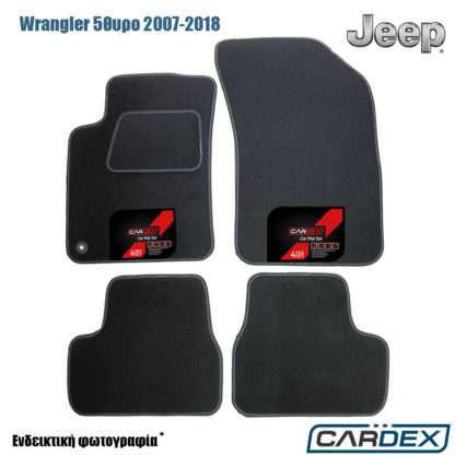 Jeep Wrangler 5θυρο 2014-2024 Μαρκέ Πατάκια Αυτοκινήτου μοκέτα Eco-Line 4τμχ της Cardex