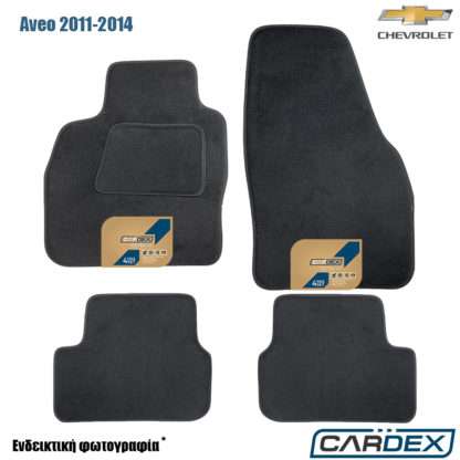 Chevrolet Aveo 2011-2014 Μαρκέ Πατάκια Αυτοκινήτου μοκέτα Velourtec™ 4τμχ της Cardex