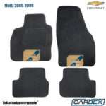 Chevrolet Matiz 2005-2009 Μαρκέ Πατάκια Αυτοκινήτου μοκέτα Velourtec™ 4τμχ της Cardex