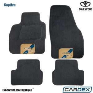 Daewoo Captiva Μαρκέ Πατάκια Αυτοκινήτου μοκέτα μαύρη Velourtec™ 4τμχ της Cardex