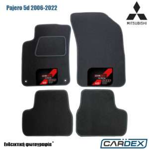 Mitsubishi Pajero 5θυρο 2006-2022 Μαρκέ Πατάκια Αυτοκινήτου μοκέτα Eco-Line 4τμχ της Cardex