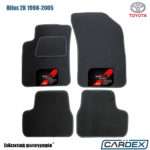 Toyota Hilux Διπλοκάμπινο 1998-2005 Μαρκέ Πατάκια Αυτοκινήτου μοκέτα Eco-Line 4τμχ της Cardex