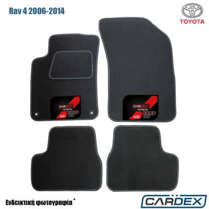 Toyota Rav 4 2006-2014 Μαρκέ Πατάκια Αυτοκινήτου μοκέτα Eco-Line 4τμχ της Cardex