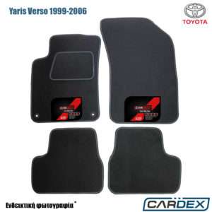 Toyota Yaris Verso 1999-2006 Μαρκέ Πατάκια Αυτοκινήτου μοκέτα Eco-Line 4τμχ της Cardex