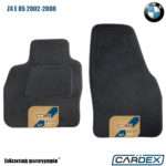 BMW Z4 E85 2002-2008 Μαρκέ Πατάκια Αυτοκινήτου μοκέτα μαύρη Velourtec™ 2τμχ της Cardex