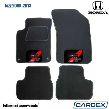 Honda Jazz 2008-2013 Μαρκέ Πατάκια Αυτοκινήτου μοκέτα Eco-Line 4τμχ της Cardex