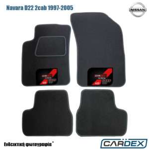 Nissan Navara D22 Διπλοκάμπινο 1997-2005 Μαρκέ Πατάκια Αυτοκινήτου μοκέτα Eco-Line 4τμχ της Cardex