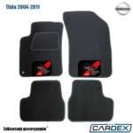 Nissan Tiida 2004-2011 Μαρκέ Πατάκια Αυτοκινήτου μοκέτα Eco-Line 4τμχ της Cardex