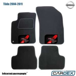 Nissan Tiida 2004-2011 Μαρκέ Πατάκια Αυτοκινήτου μοκέτα Eco-Line 4τμχ της Cardex