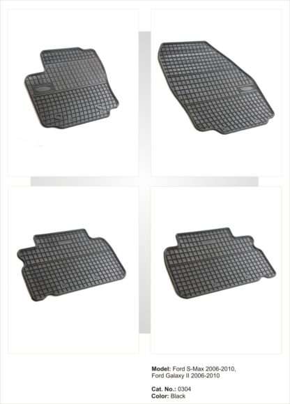 Λαστιχένια πατάκια Frogum για FORD Galaxy II / S-Max (2006-2010) - 4τμχ.