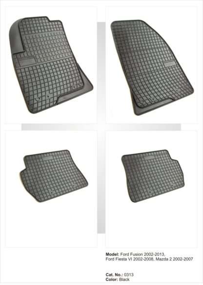Λαστιχένια πατάκια Frogum για Ford Fusion (2005-2012) / Fiesta (2005-2008) / Mazda 2 (2002-2007) - 4τμχ.